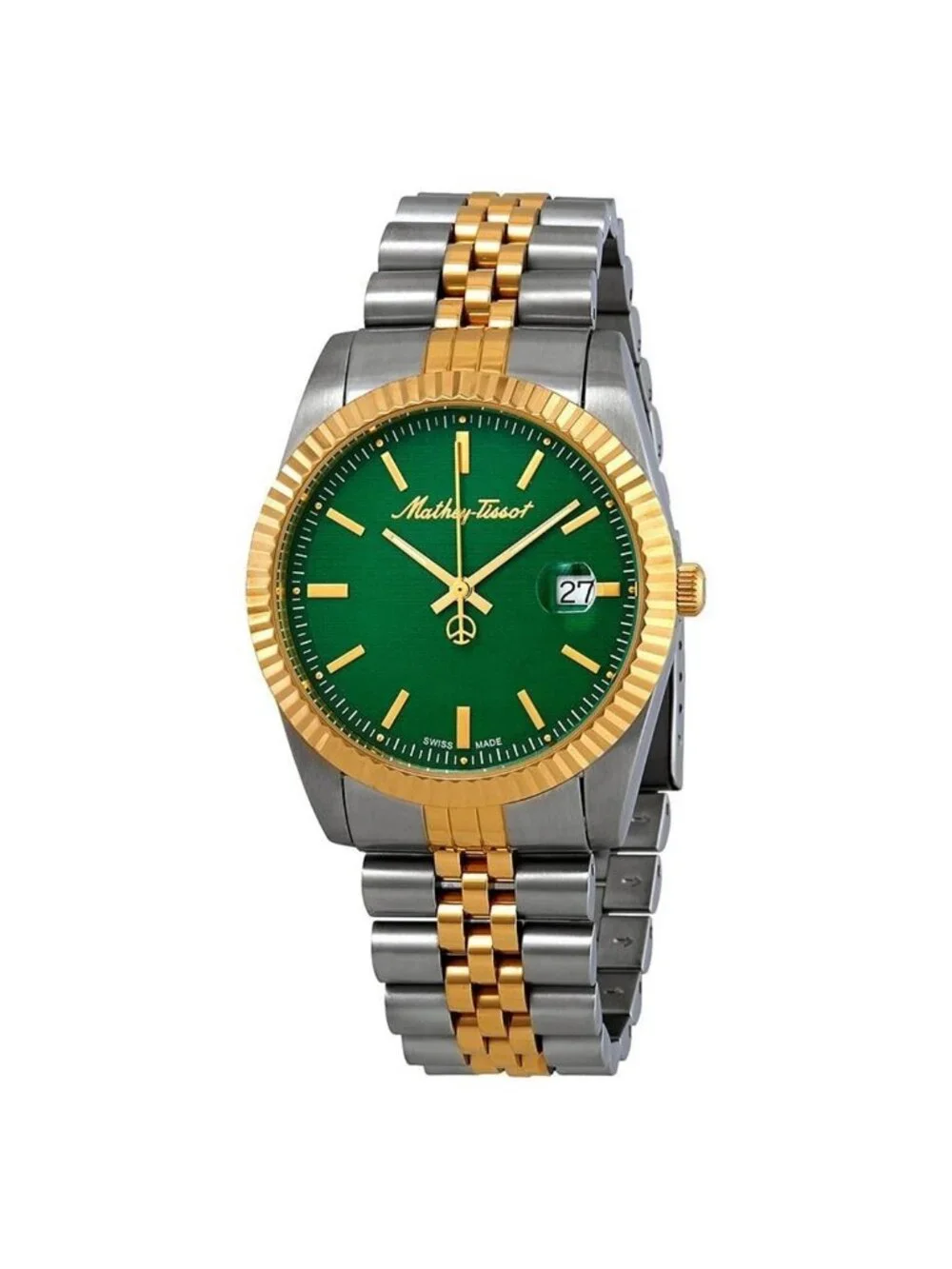 NWT Mathey-Tissot Mathey III Quartz Green Dial Men's Watch